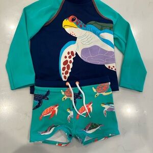 Kids Turtle Rashguard Set -